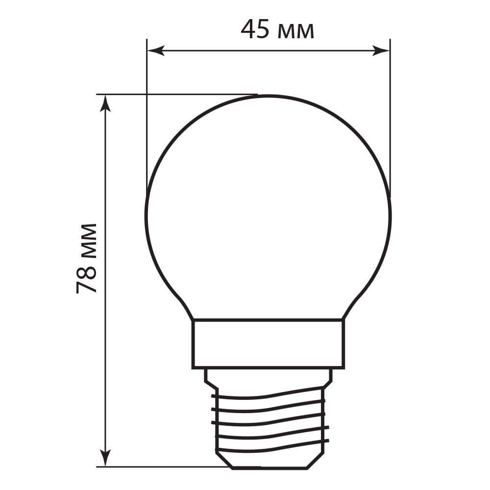 Лампа светодиодная Feron LB-61 Шарик E27 5W 230V 4000K