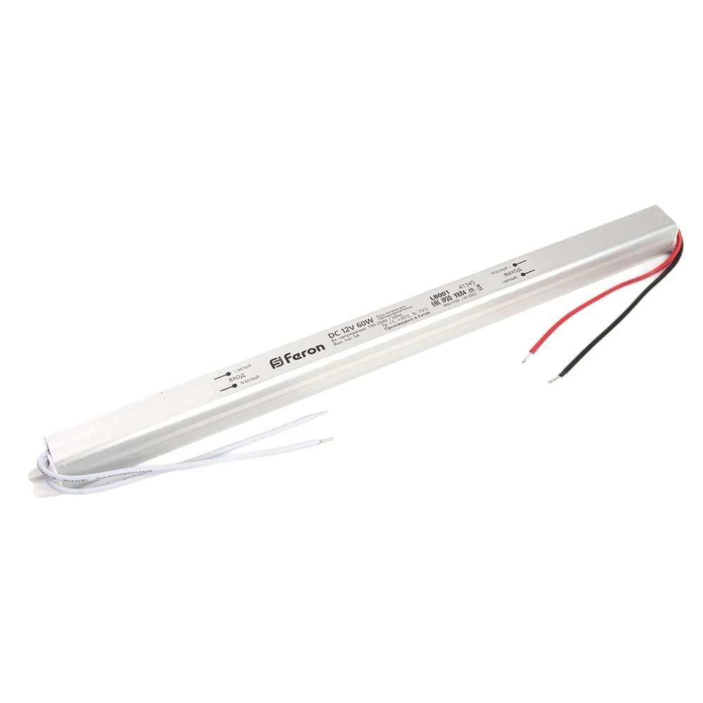 Трансформатор электронный для светодиодной ленты 72W 12V (драйвер), LB001 FERON