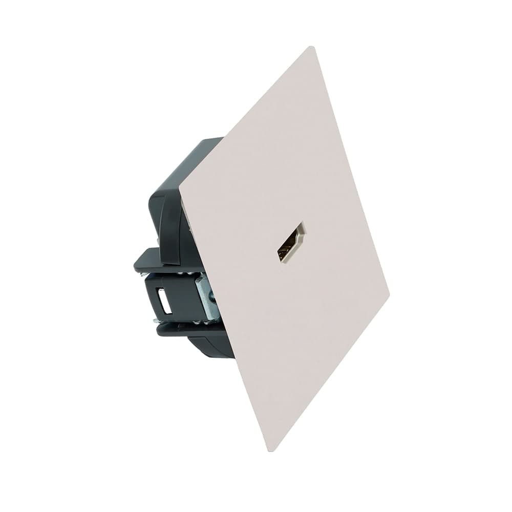 Розетка HDMI 2.0 Type A (механизм), STEKKER, серия Мия, RST00-3118-08, пудровый жемчуг