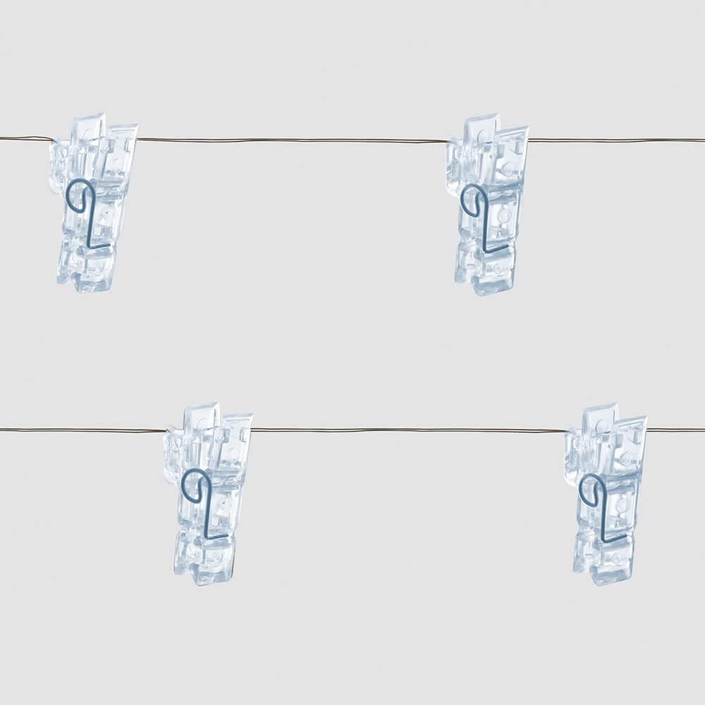 Гирлянда линейная Feron CL573 Прищепки, статичная, 1.8м USB 5000K , прозрачный шнур