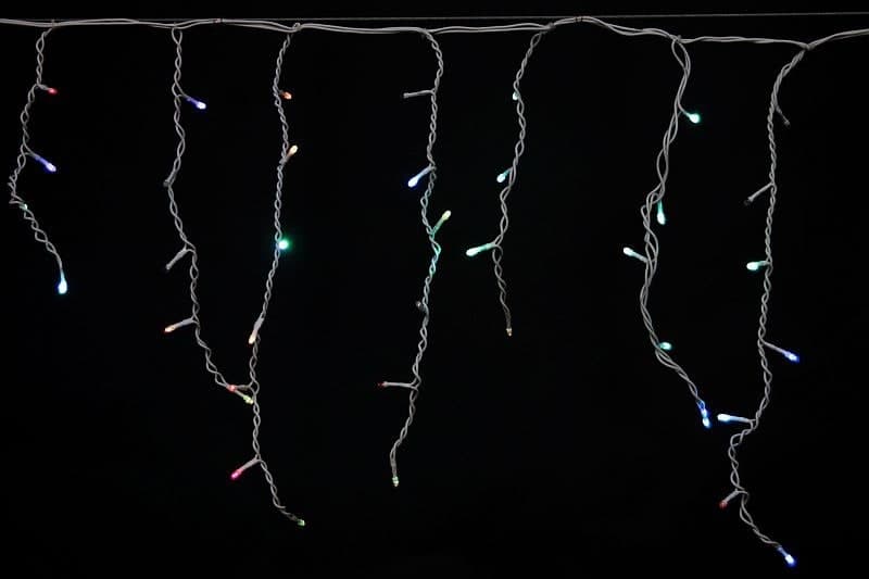 Светодиодная гирлянда "бахрома" 3x0.6м 140LED белый провод Sneha A-012R RGB