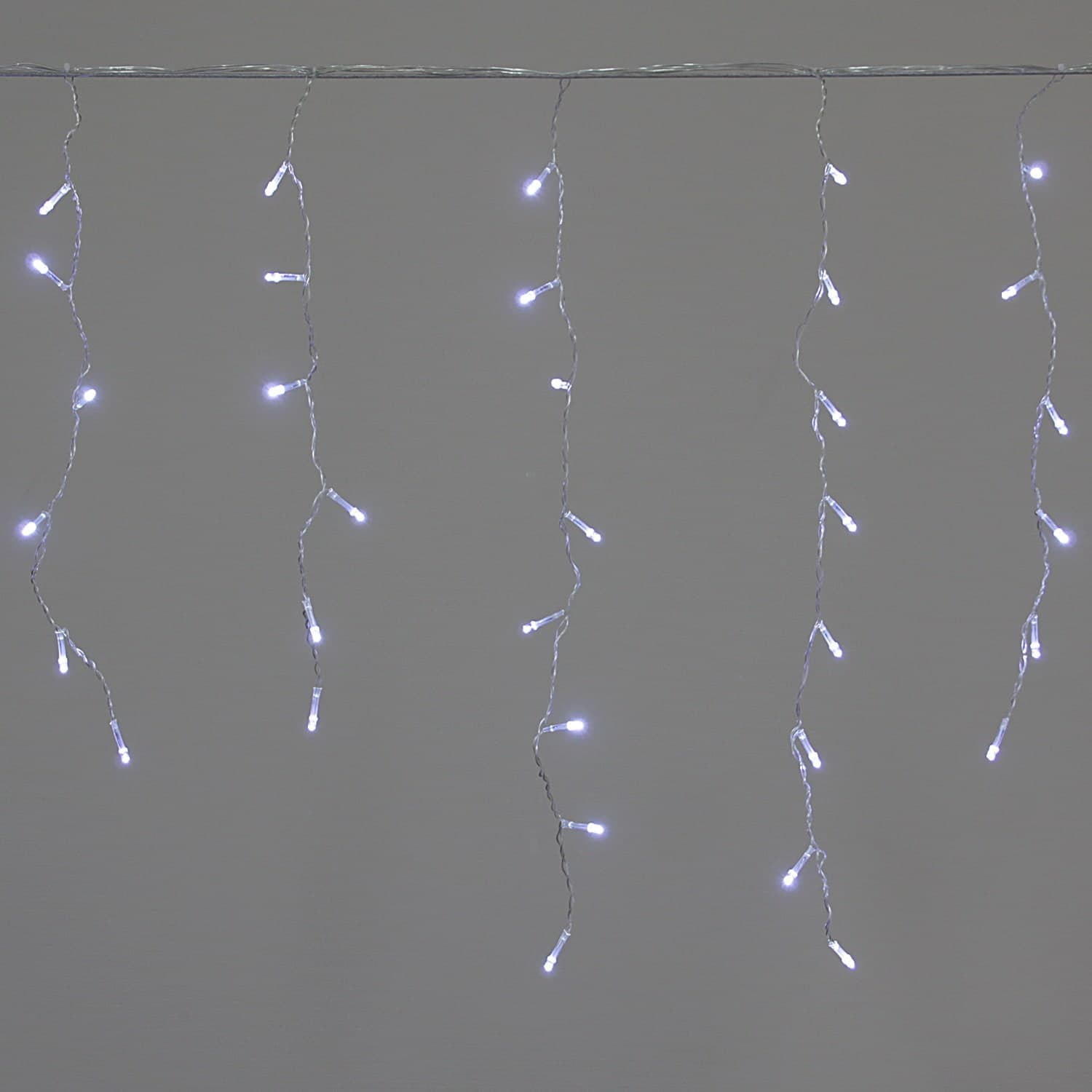 Светодиодная гирлянда "бахрома" 3x0.6м 140LED прозрачный провод с контроллером Sneha A-012 LED WT
