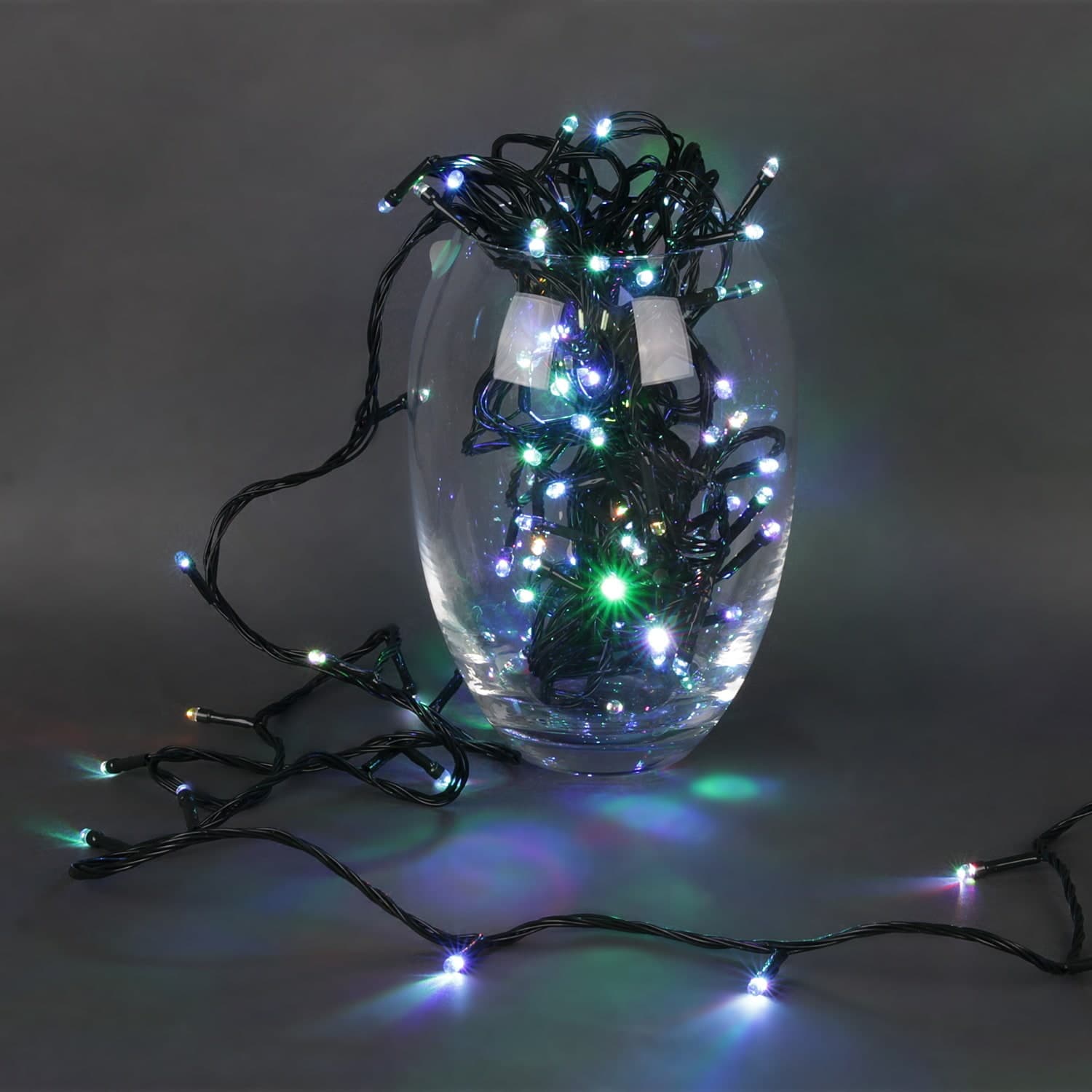 Гирлянда светодиодная 10м 100LED, зеленый провод Sneha A-001A LED RGB