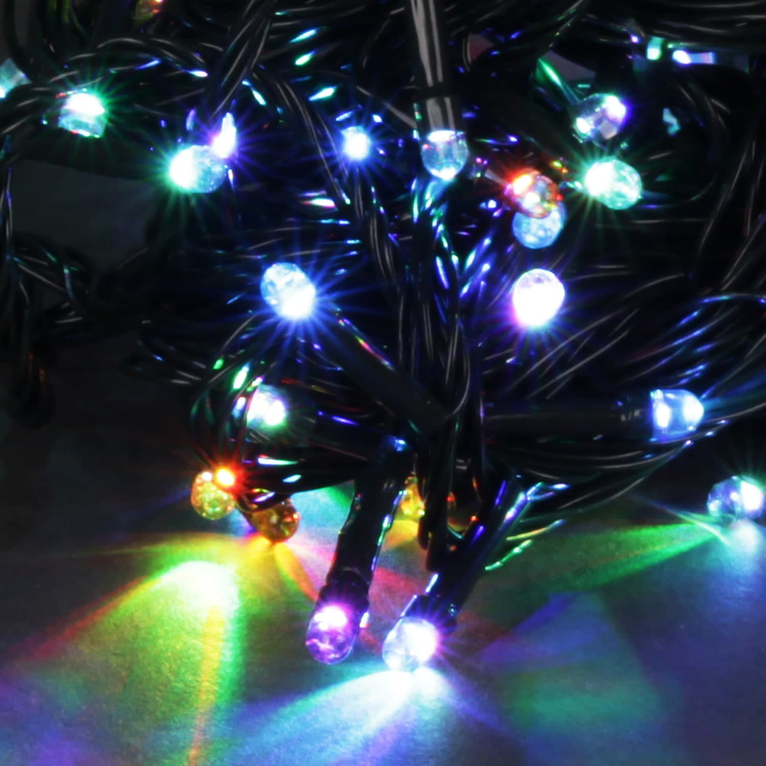 Гирлянда светодиодная 10м 100LED, зеленый провод Sneha A-001A LED RGB