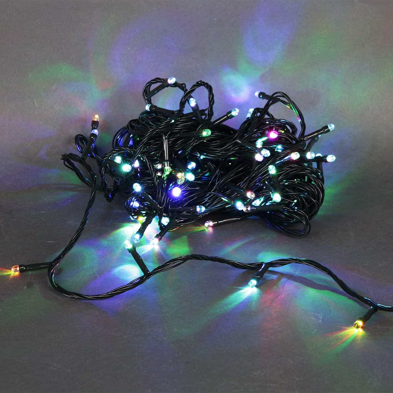 Гирлянда светодиодная 10м 100LED, зеленый провод Sneha A-001A LED RGB