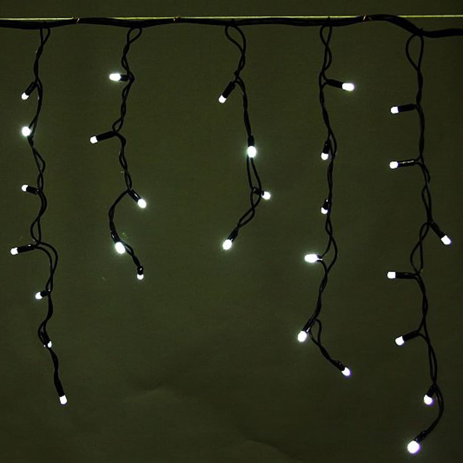 Светодиодная "бахрома" 3x0.6м 140LED черный провод влагозащ., морозостойкий Sneha A-020 LED WT