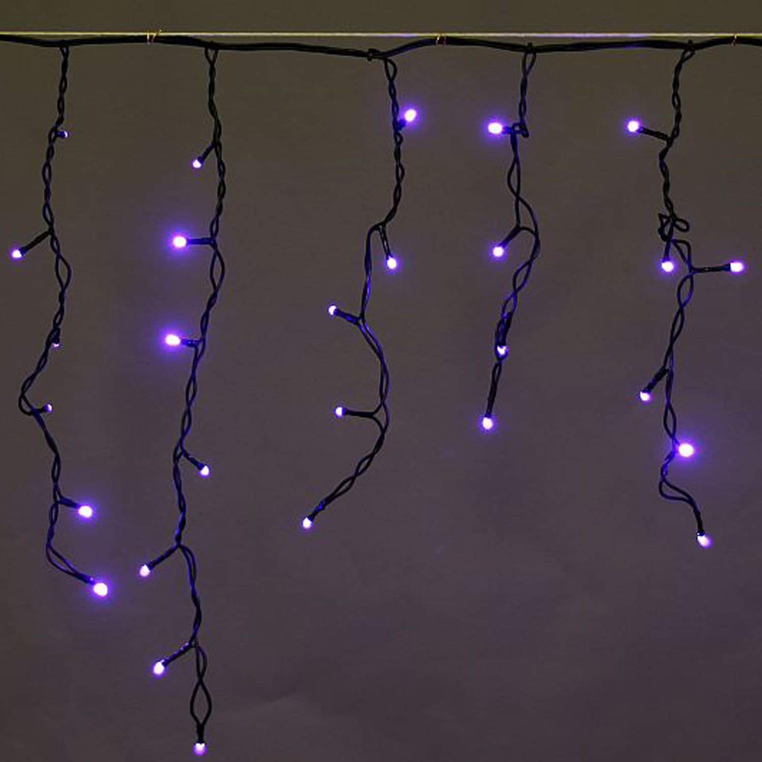 Светодиодная гирлянда "бахрома" 5x0.6м 180LED черный провод влагозащищен. Sneha A-056AR BL/WT FLASH