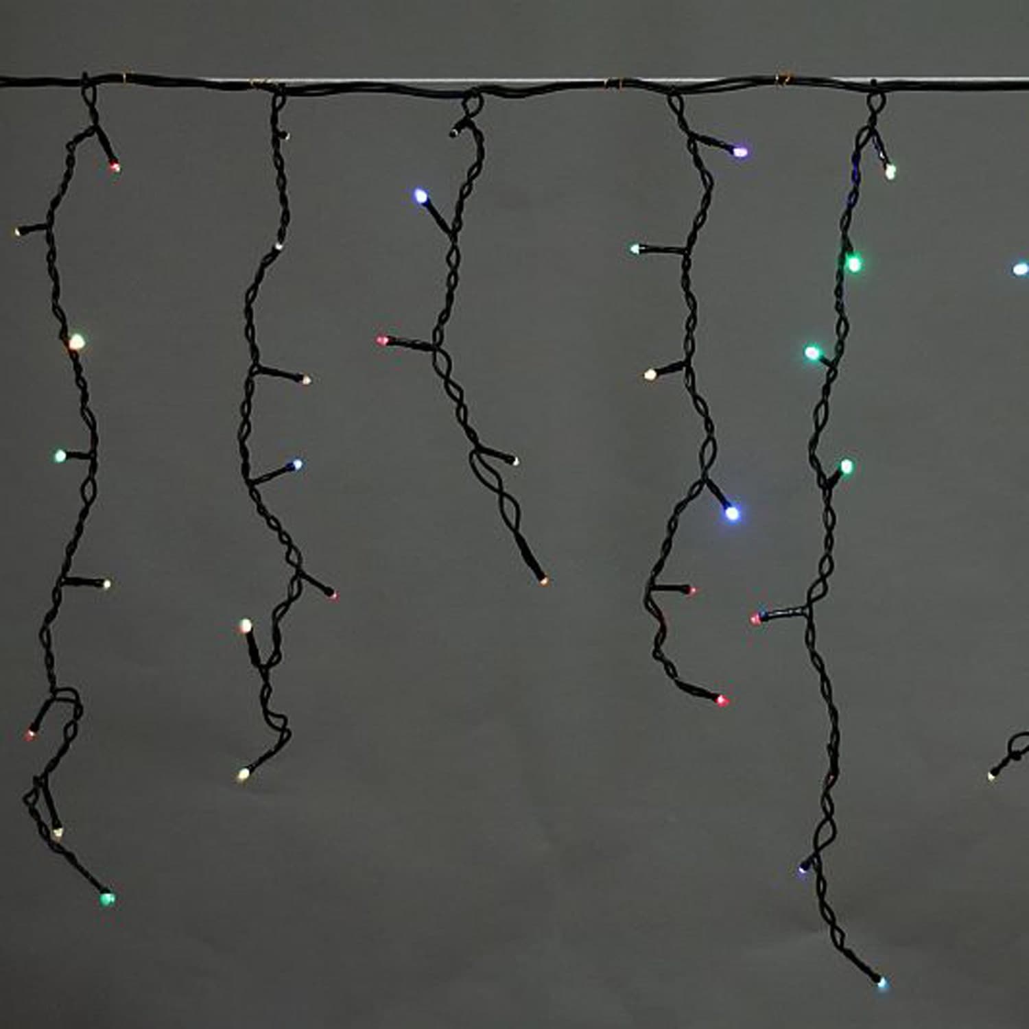 Светодиодная гирлянда "бахрома" 5x0.6м 180LED черный провод влагозащищен. Sneha A-056AR RGB