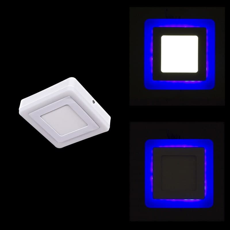 Панель светодиодная накладная Reluce 91506-9.5-001TM LED6+3W WH/DL+BL