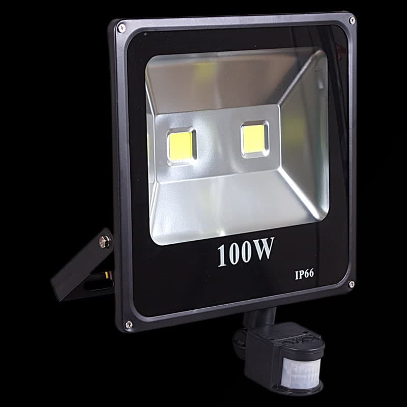 Прожектор диодный с сенсором Reluce 54100-0.2-001QY LED100W+SENSOR BK
