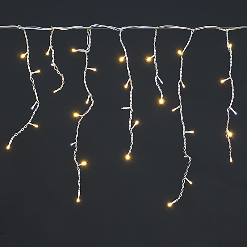 Светодиодная гирлянда "бахрома" 3х0.6м 140LED белый провод Sneha A-012R WW/W FLASH