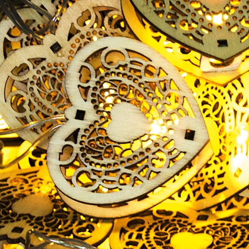 Гирлянда светодиодная 5м, прозрачный провод, 20 LED с насадками Sneha A-406