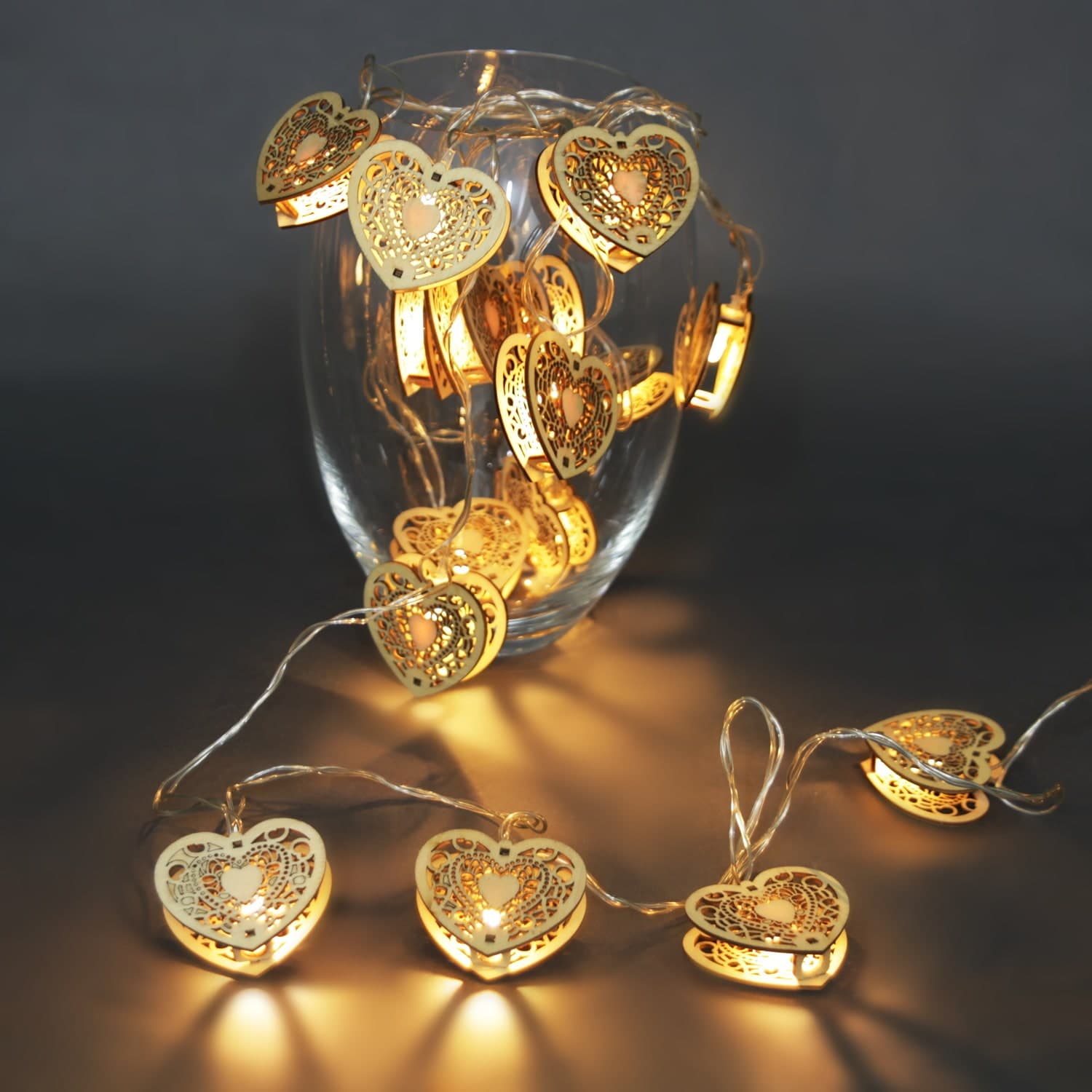 Гирлянда светодиодная 5м, прозрачный провод, 20 LED с насадками Sneha A-406