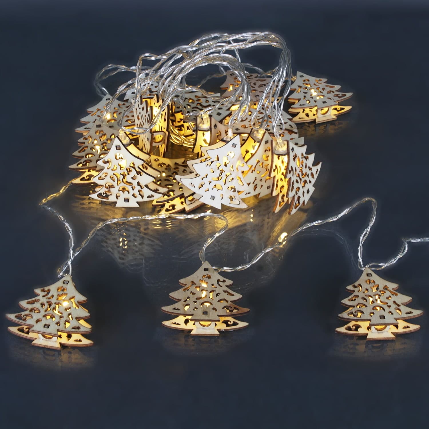 Гирлянда светодиодная 5м, прозрачный провод, 20 LED с насадками Sneha A-410