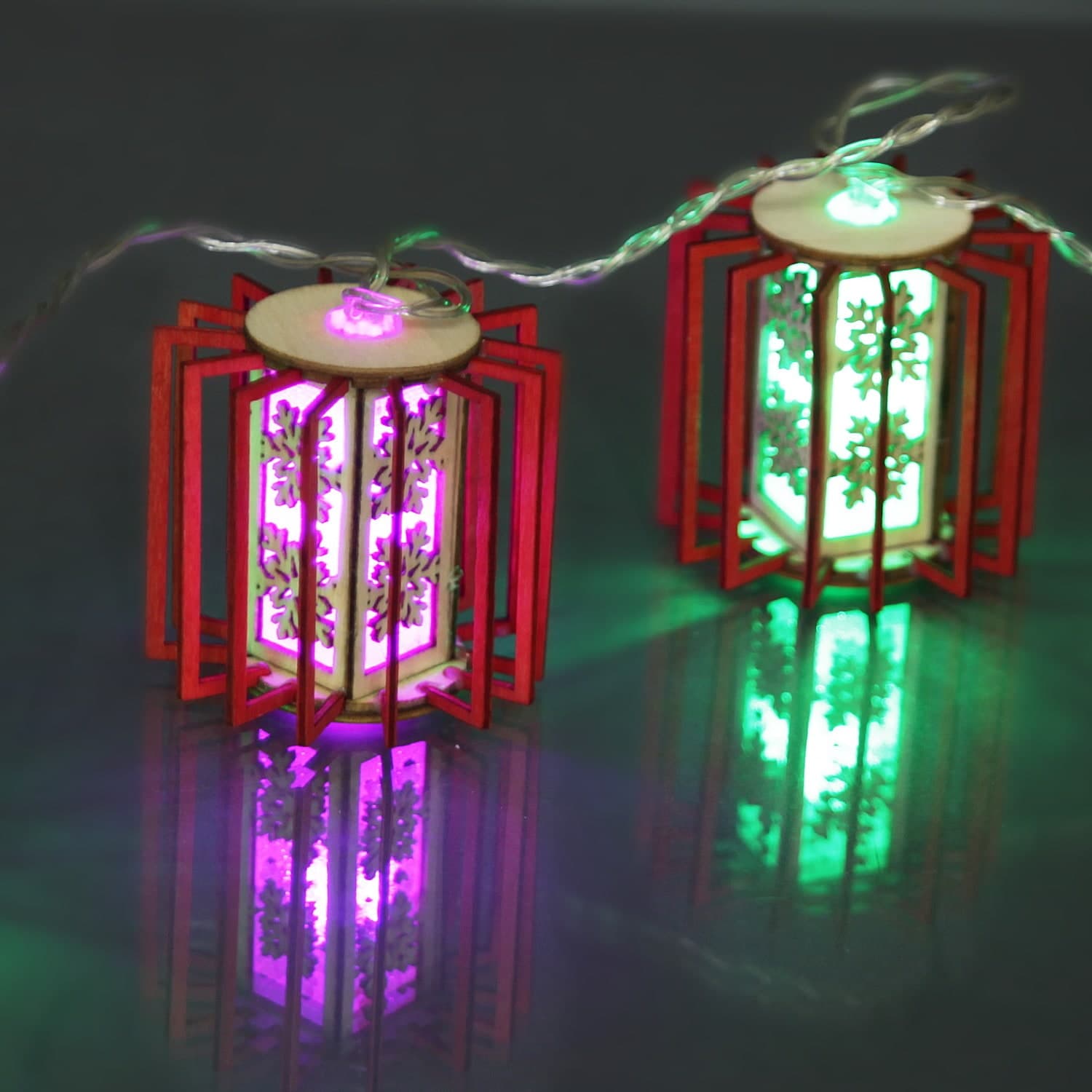 Гирлянда светодиодная, прозрачный провод 5м, 20 LED с насадками Sneha A-451