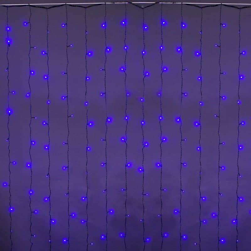 Сведодиодный занавес 2*2м 300LED, провод темно-зелёный Sneha A-943 BL/W FLASH