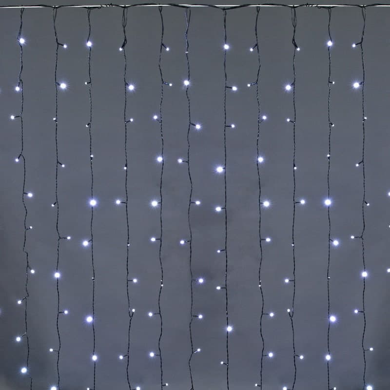 Сведодиодный занавес 2*2м 300LED, провод темно-зелёный Sneha A-943 WT