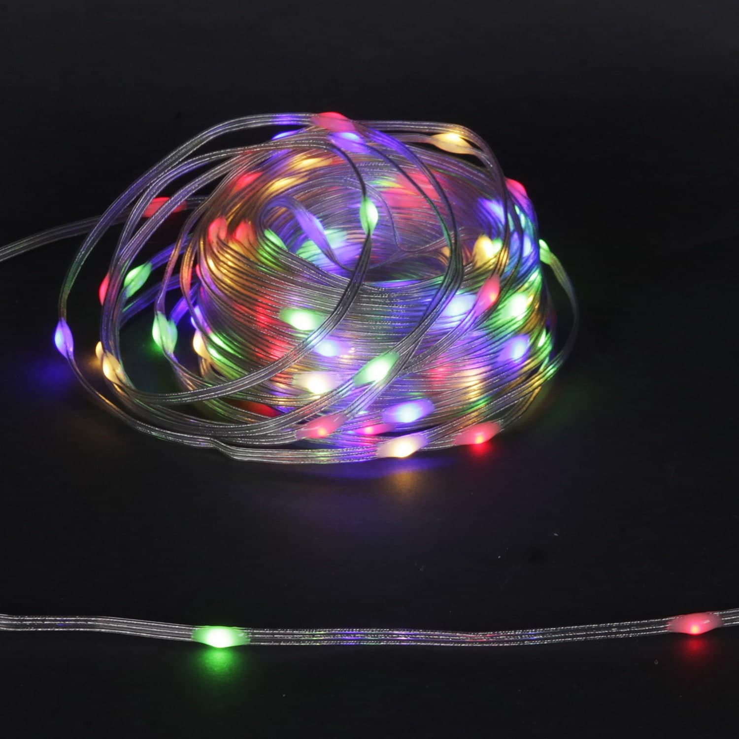 Гирлянда светодиодная, 20м, 200LED "Капля", 220V, прозрачный шлейф, с контроллером Sneha A-508 MIX
