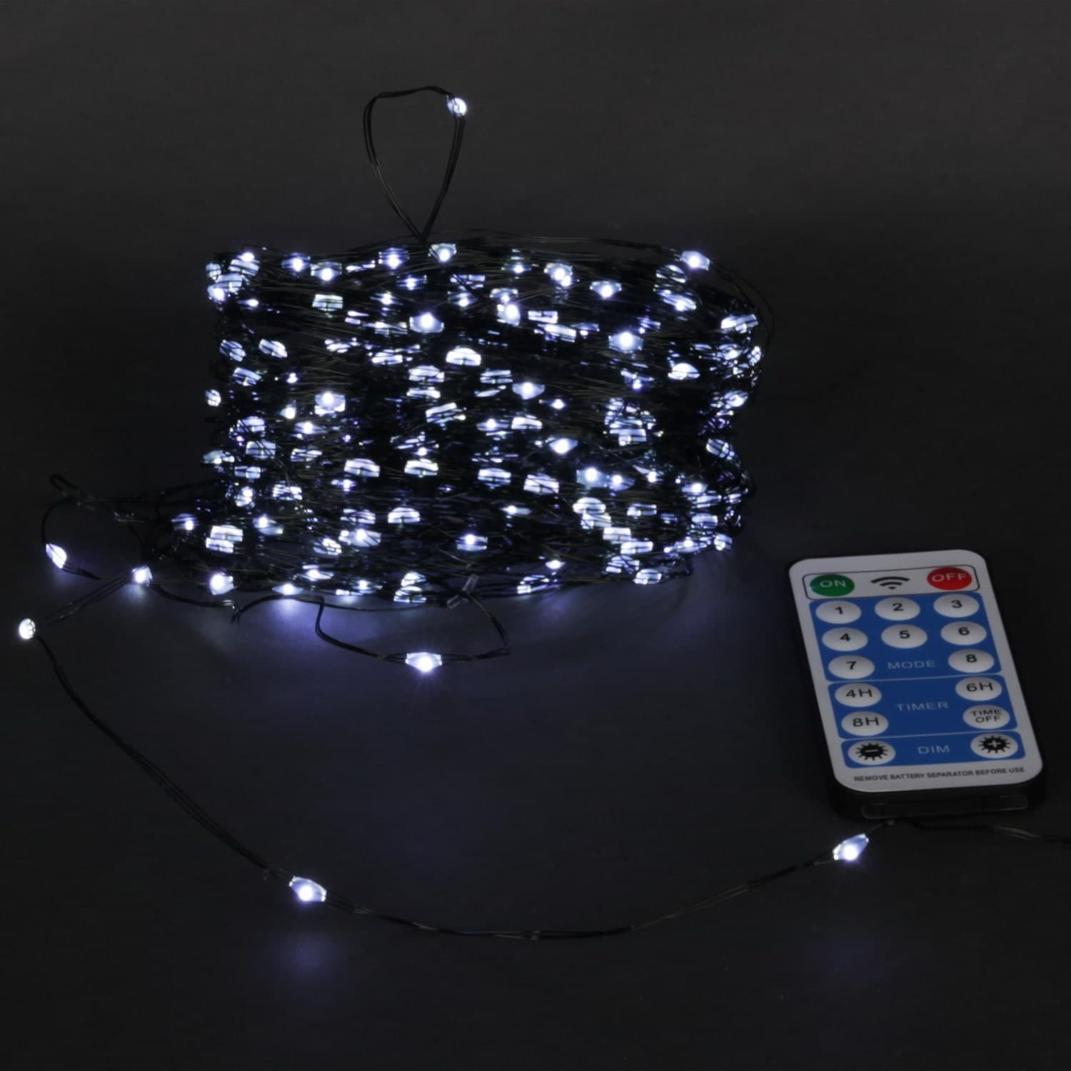 Гирлянда светодиодная "Роса", 20м, 200LED, тёмно-зелёный провод, с контроллером Sneha A-962 WT