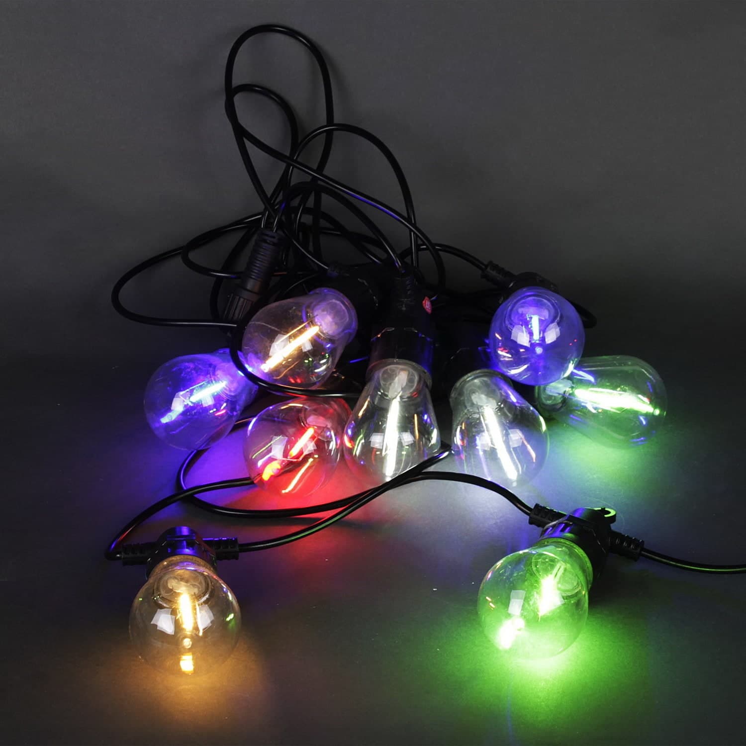 Гирлянда светодиодная, 5м, 10LED "Колба", черный провод Sneha A-513