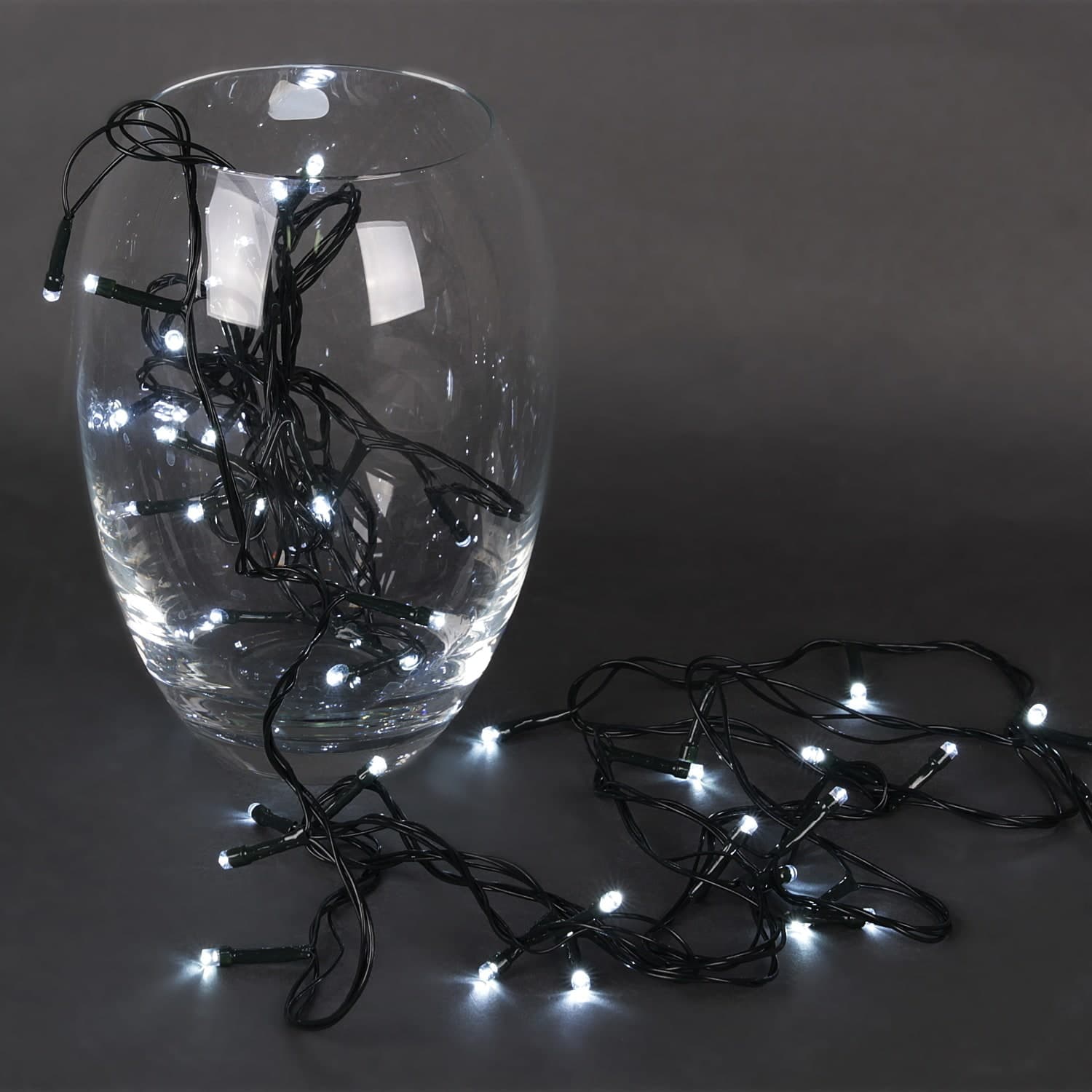 Гирлянда светодиодная 5м, 50LED, зеленый провод с контроллером Sneha A-971 W