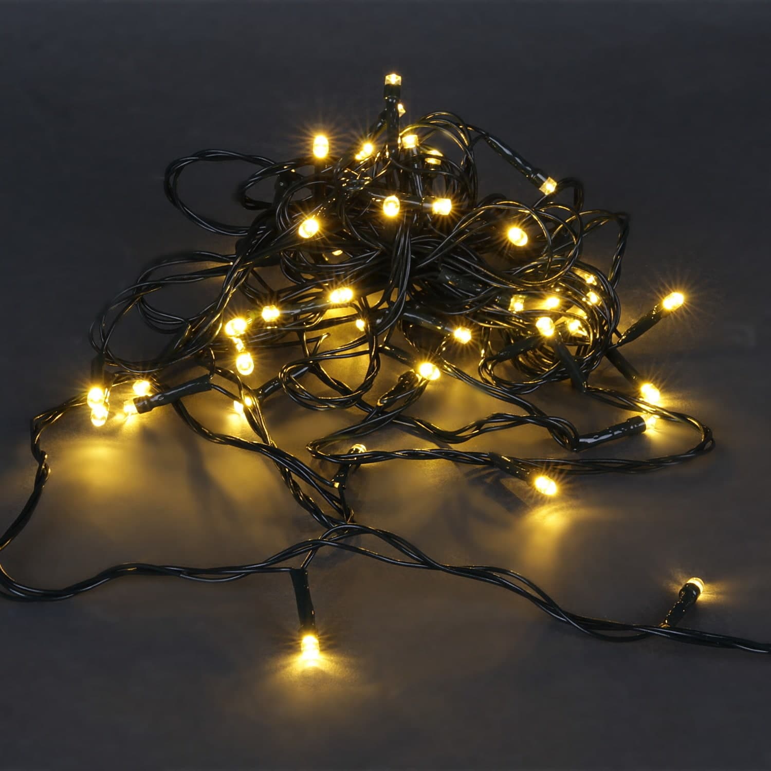 Гирлянда светодиодная 5м, 50LED, зеленый провод с контроллером Sneha A-971 WW