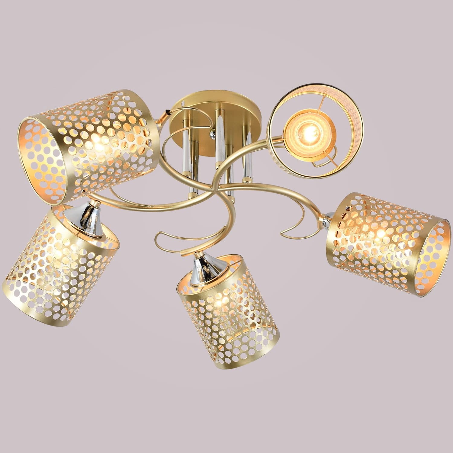 Светильник потолочный Reluce 01322-0.3-05 MATT GOLD+CR