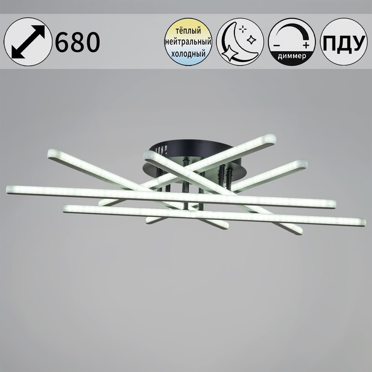 Светильник потолочный Reluce 08855-3.3-06C BK+GY