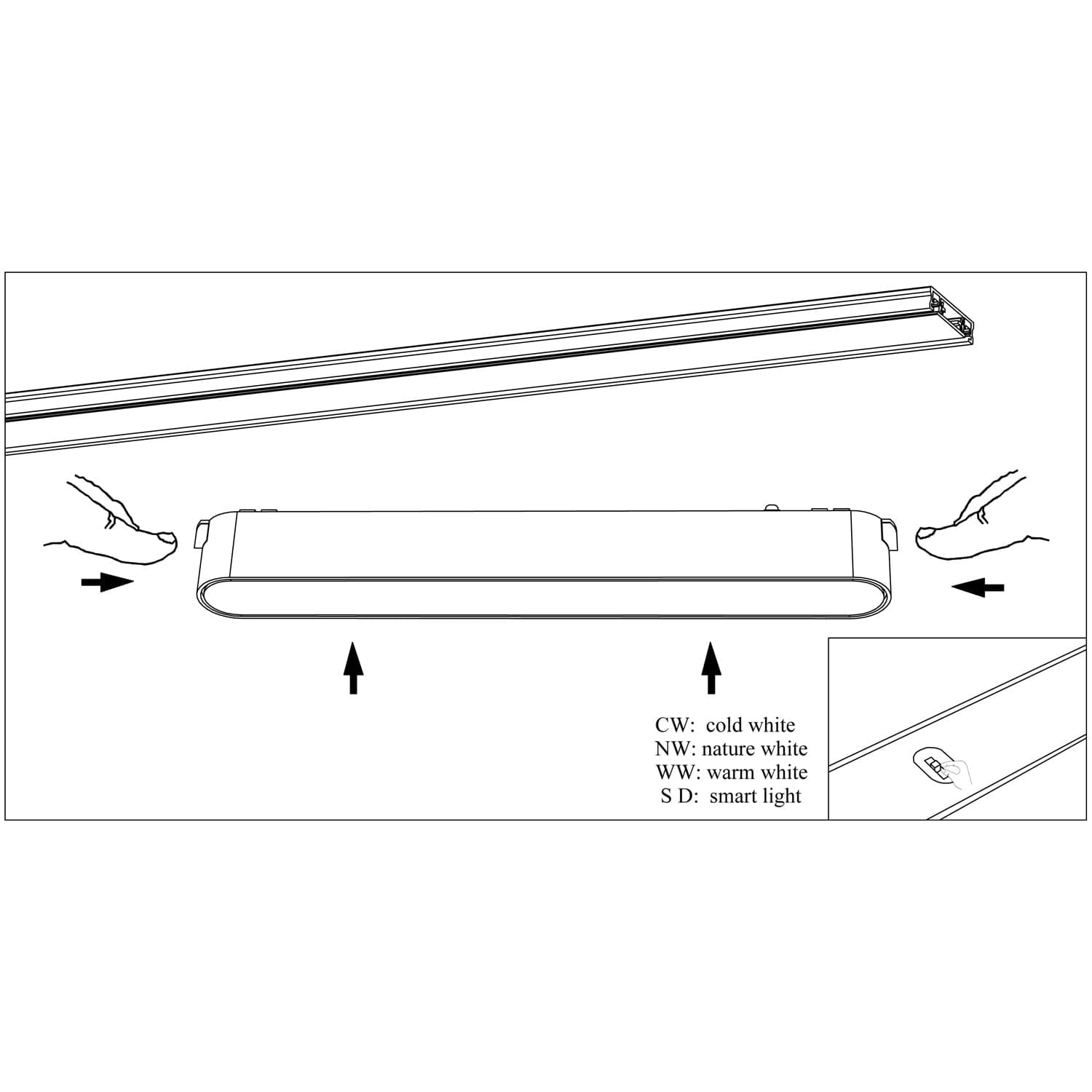 Reluce 13001-9.3-001UR magnetic LED12W BK