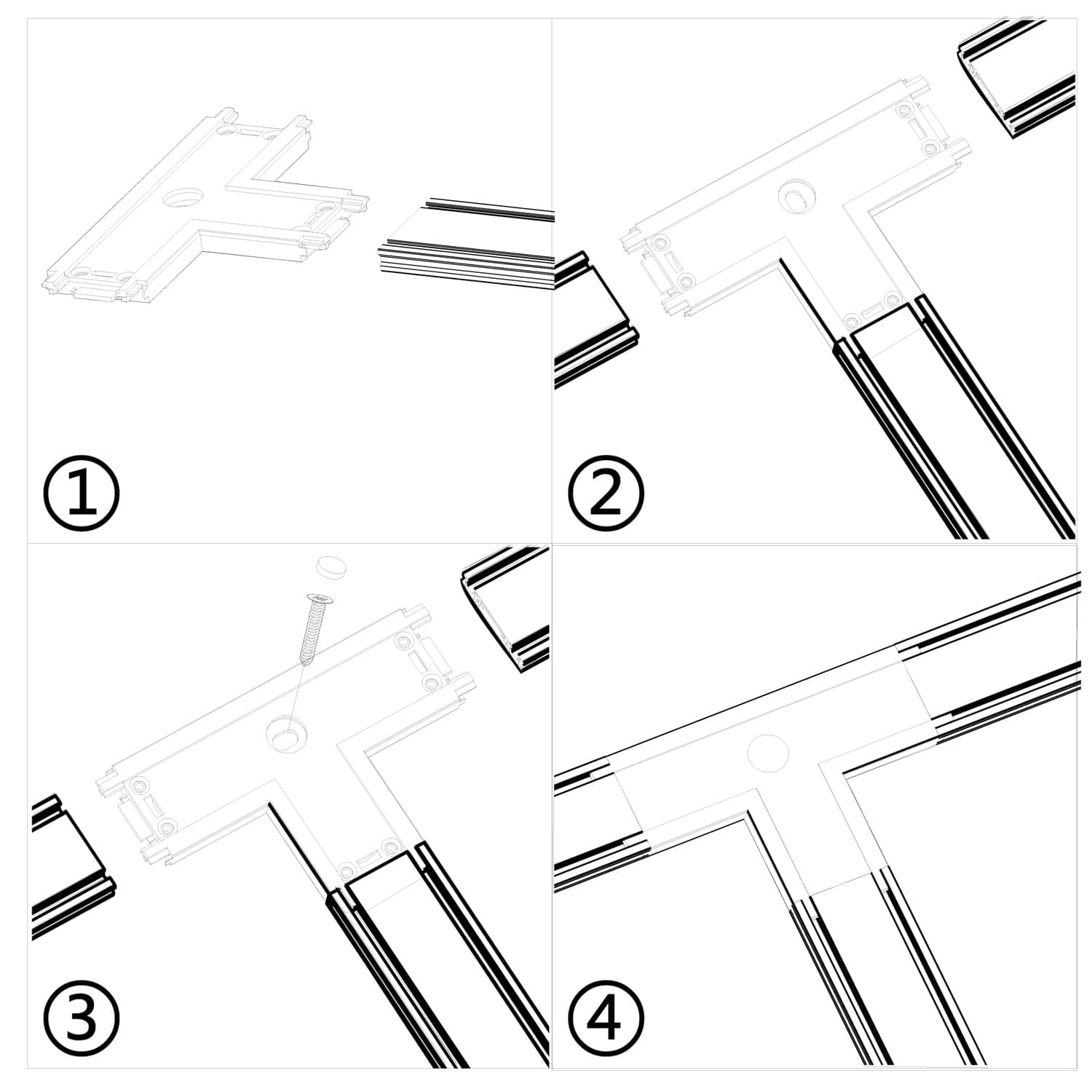 Reluce RL 06104 T-connector BK