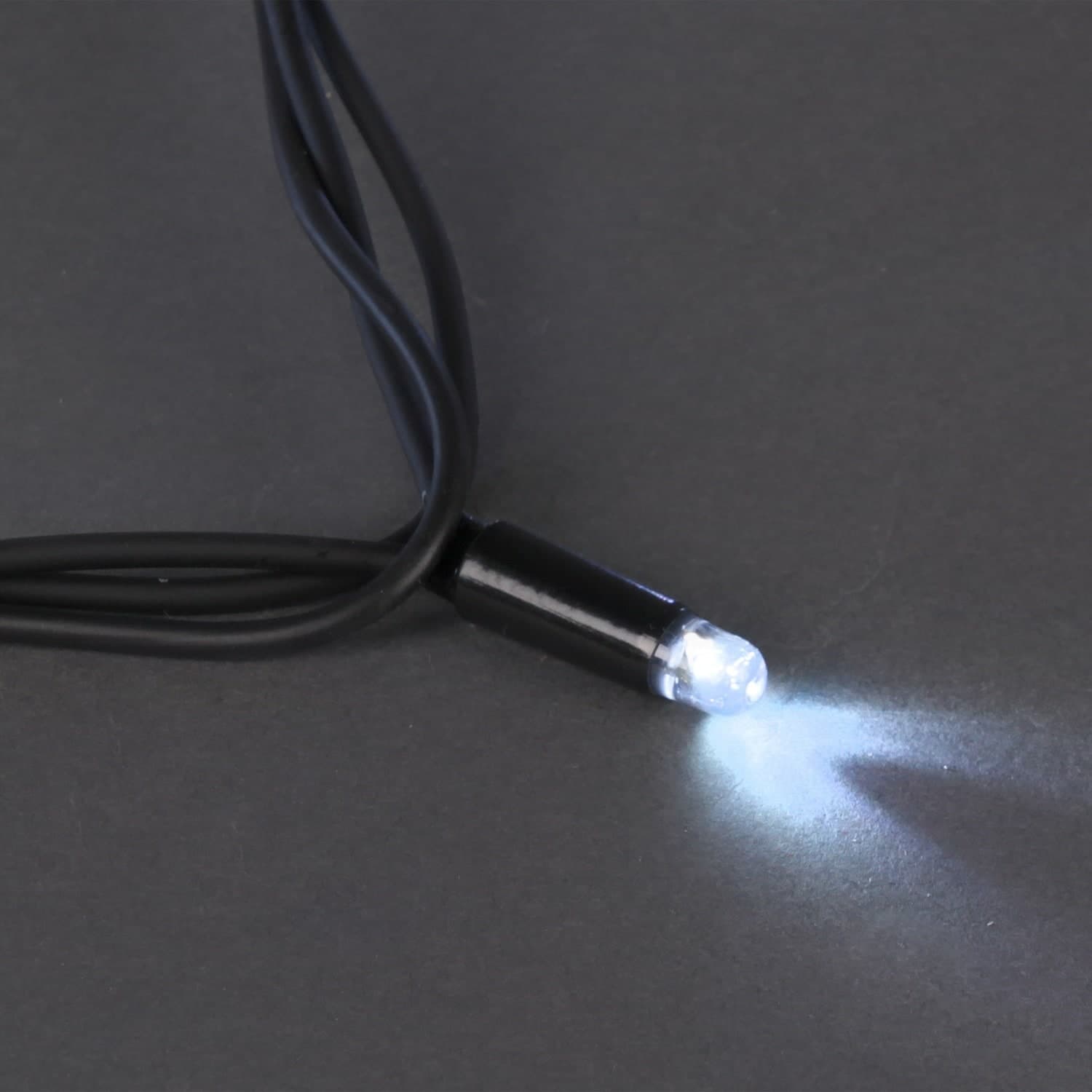 Гирлянда светодиодная, черный провод 10м, 100LED, 24V, морозоустойчивая, влагозащищенная Sneha A-504A W
