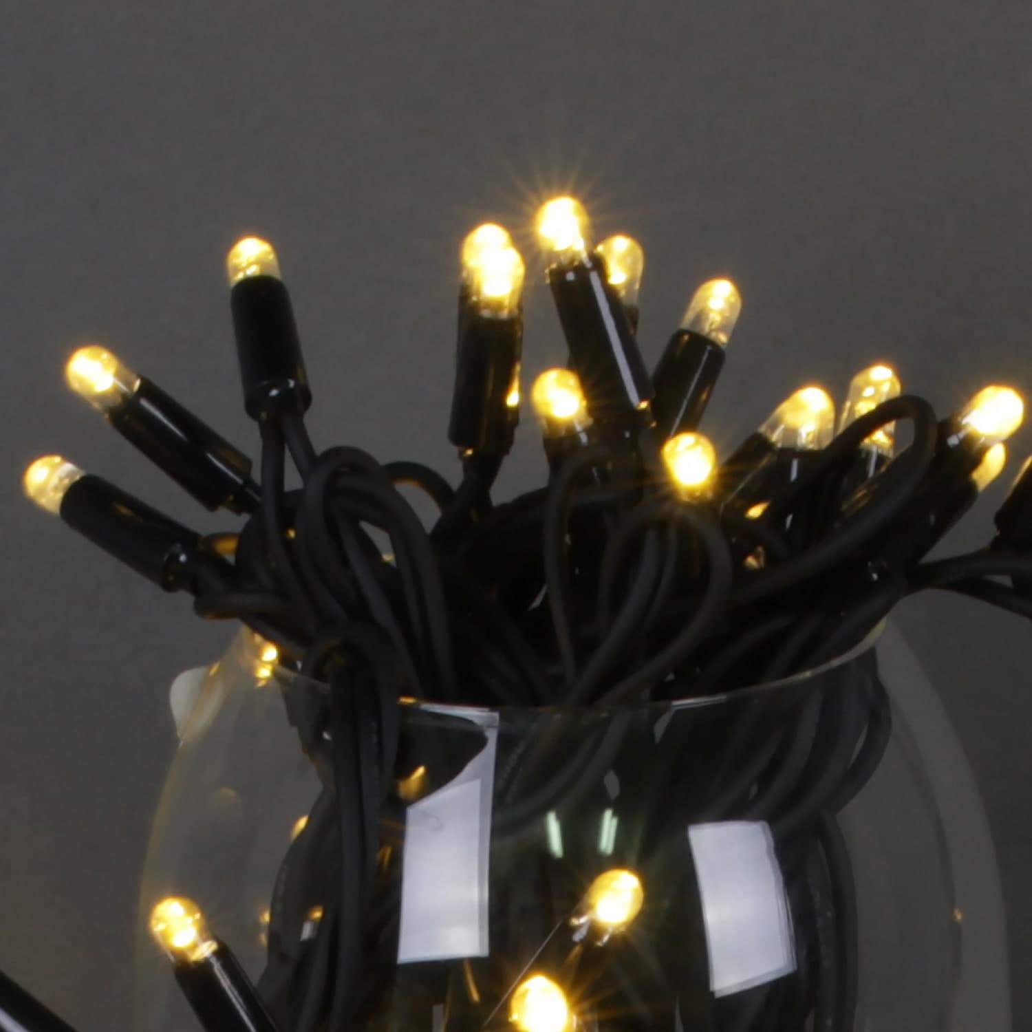 Гирлянда светодиодная, черный провод 10м, 100LED, 24V, морозоустойчивая, влагозащищенная Sneha A-504A WW