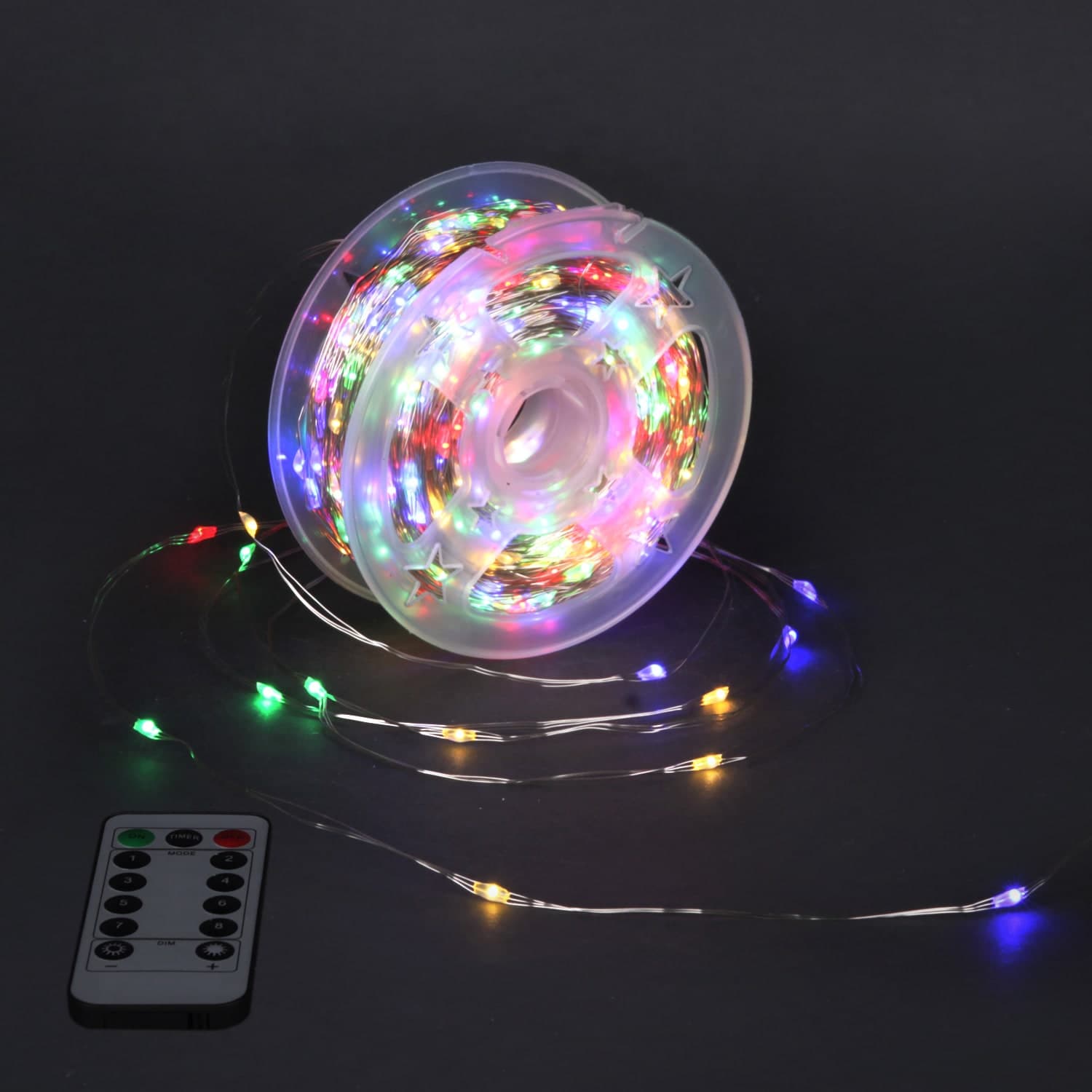 Гирлянда светодиод."Роса", провод серебрист.,100м,1000LED,в компл.с трансф.-контроллер,ПДУ Sneha A-930 MIX