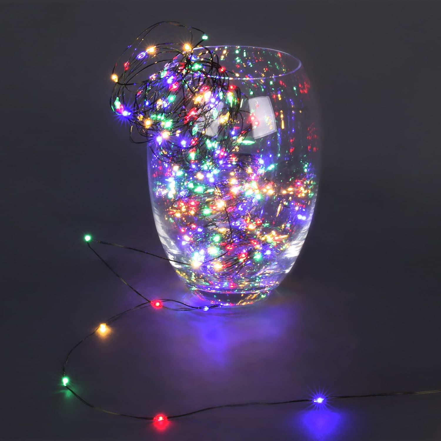 Гирлянда светодиодная "Роса", 20м, 200LED, темно-зеленый провод Sneha A-961A MIX