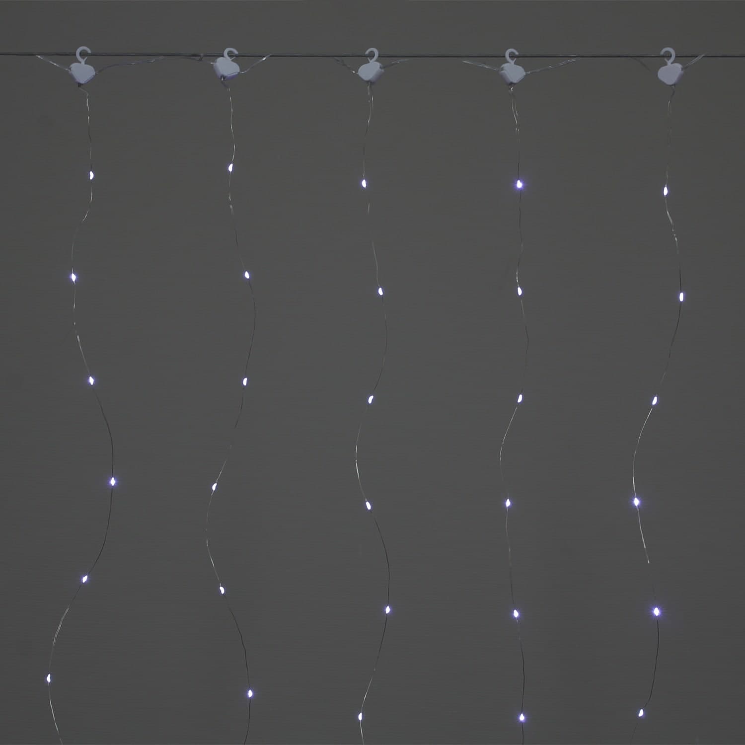Ветовой занавес "Роса", 3х3м, провод серебристый, 300LED, USB-контроллер, ПДУ Sneha A-972 W c
