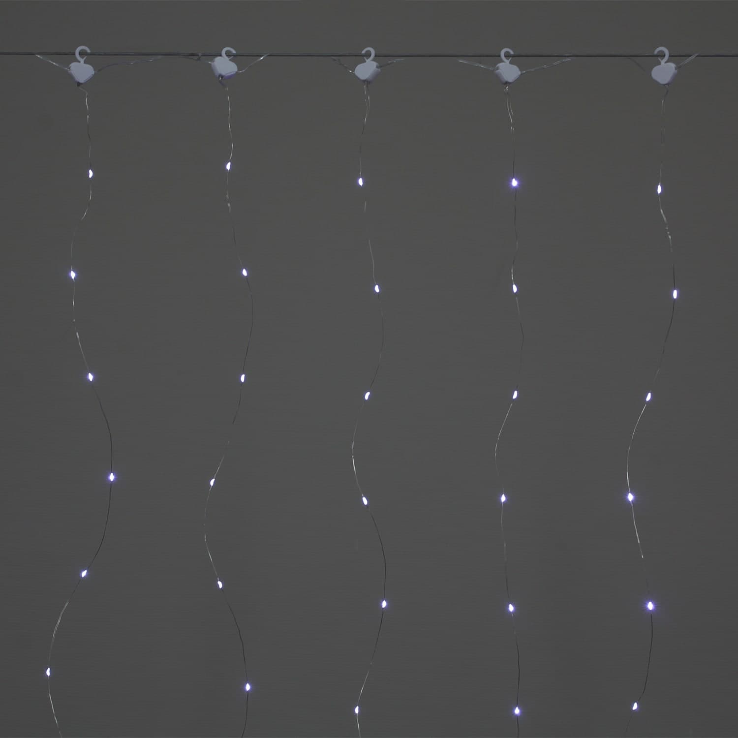 Ветовой занавес "Роса", 3х3м, провод серебристый, 300LED, USB-контроллер, ПДУ Sneha A-972 W c