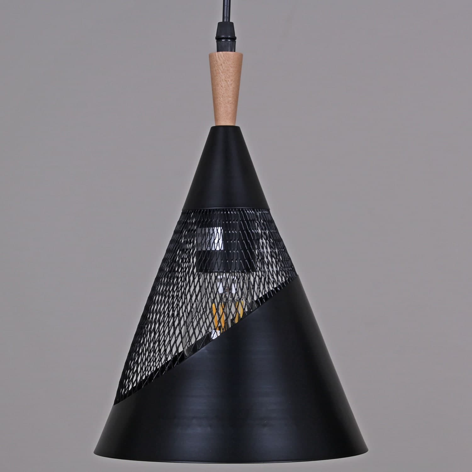 Светильник потолочный Reluce 03250-3.9-01 BK+WOOD