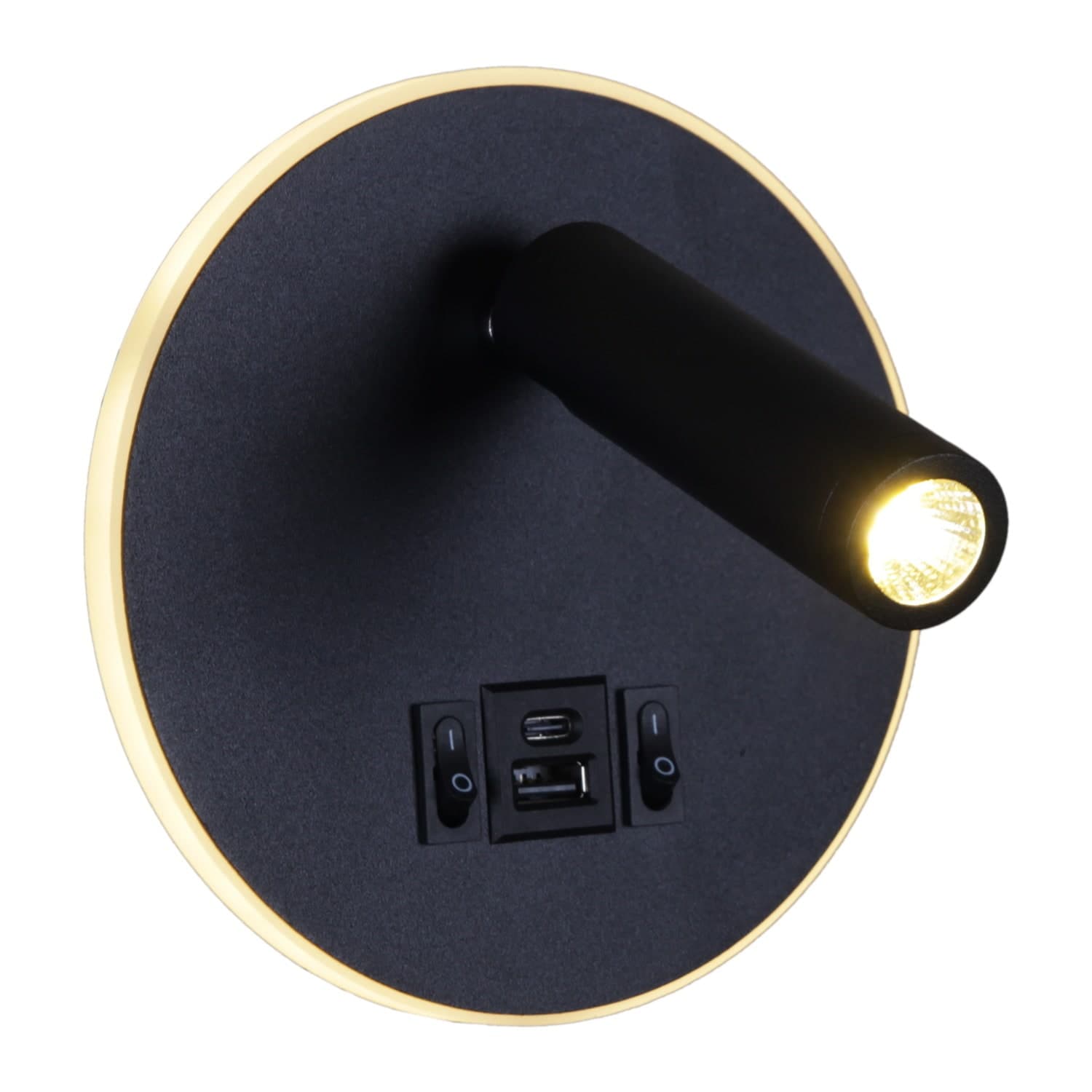 Светильник настенный Reluce 86203-9.2-001KT LED12W+USB BK