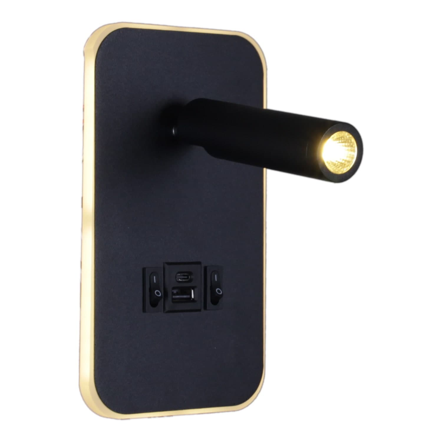 Светильник настенный Reluce 86204-9.2-001KT LED12W+USB BK