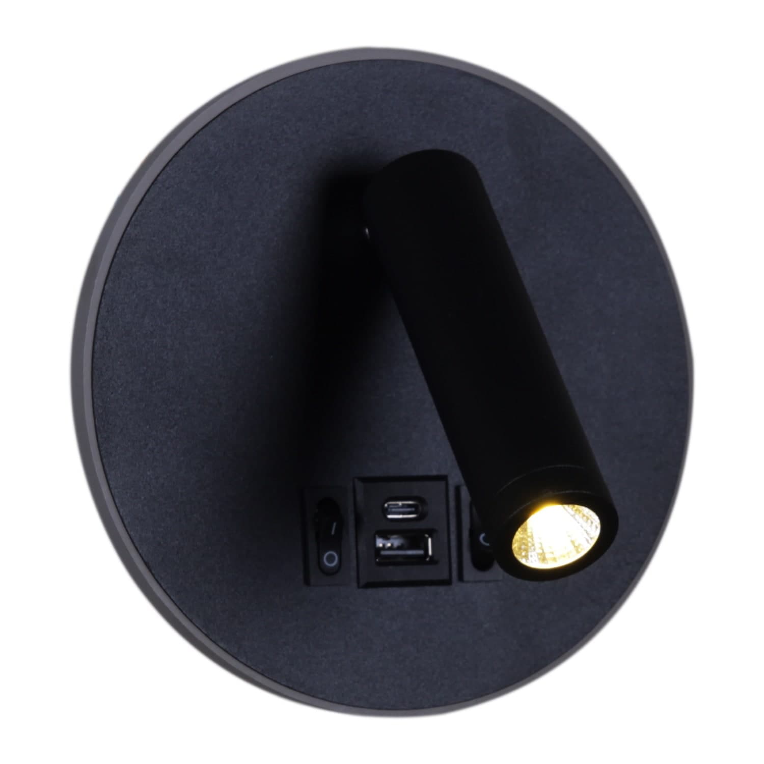 Светильник настенный Reluce 86203-9.2-001KT LED12W+USB BK