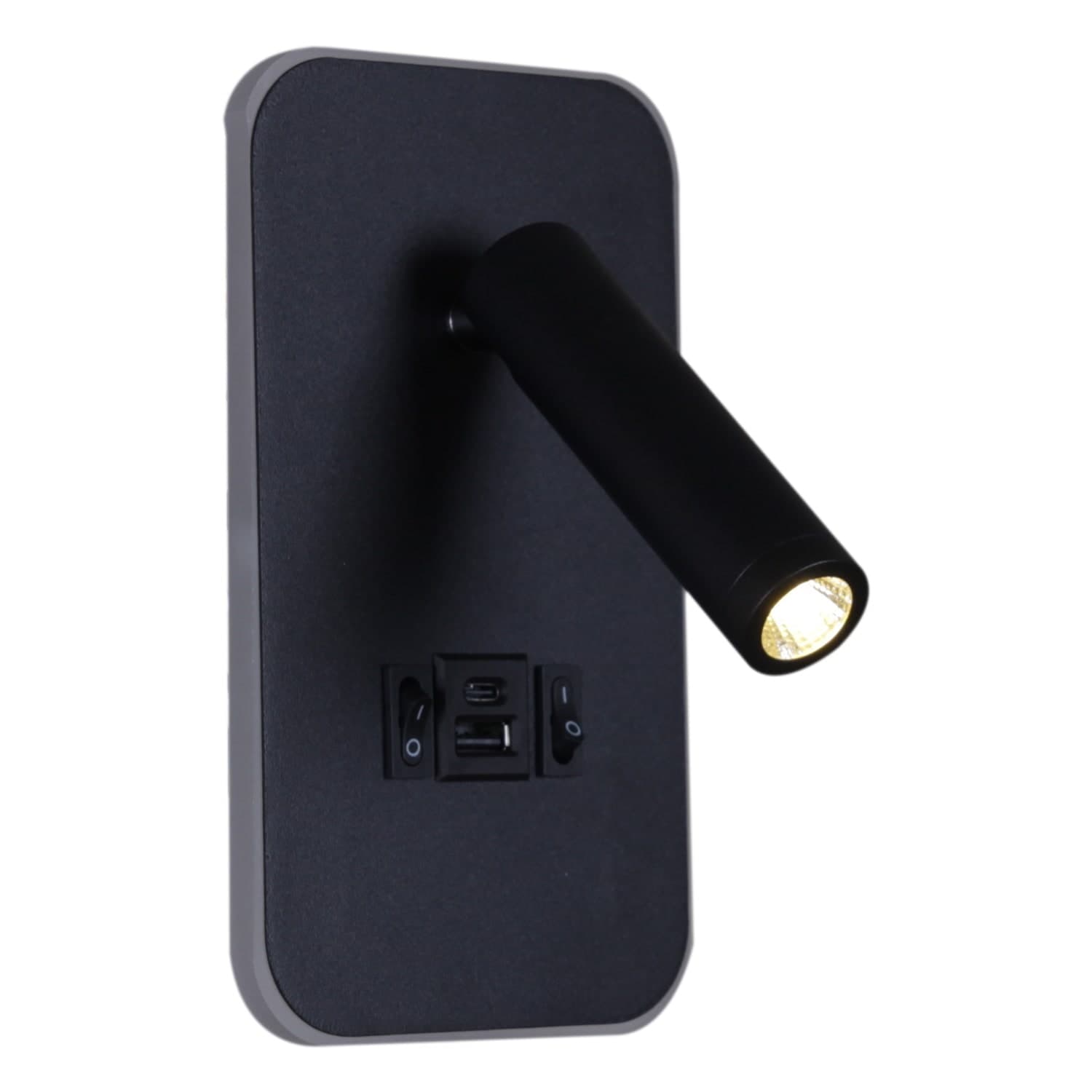 Светильник настенный Reluce 86204-9.2-001KT LED12W+USB BK