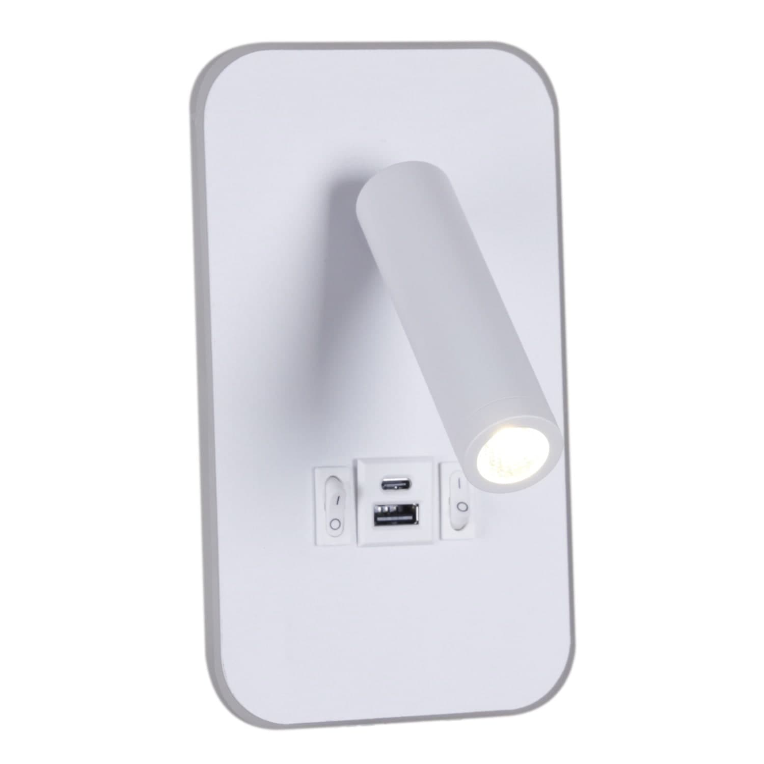 Светильник настенный Reluce 86204-9.2-001KT LED12W+USB WT