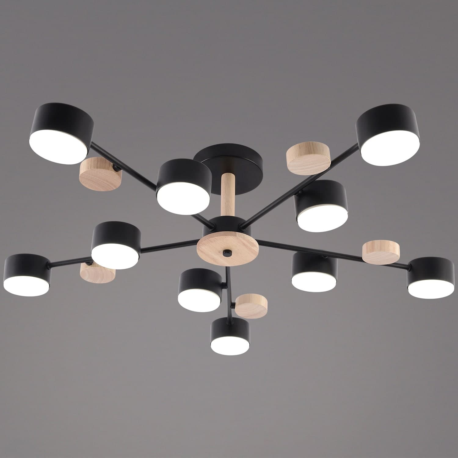 Светильник потолочный Reluce 03758-0.3-10 BK+WOOD GX53