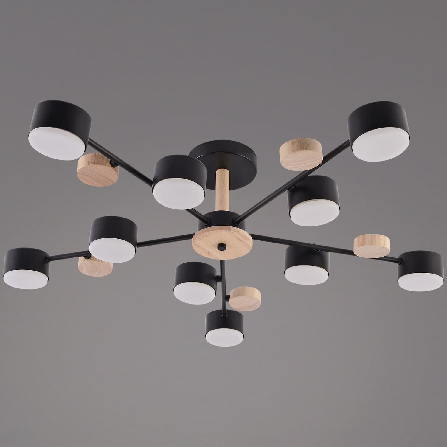 Светильник потолочный Reluce 03758-0.3-10 BK+WOOD GX53