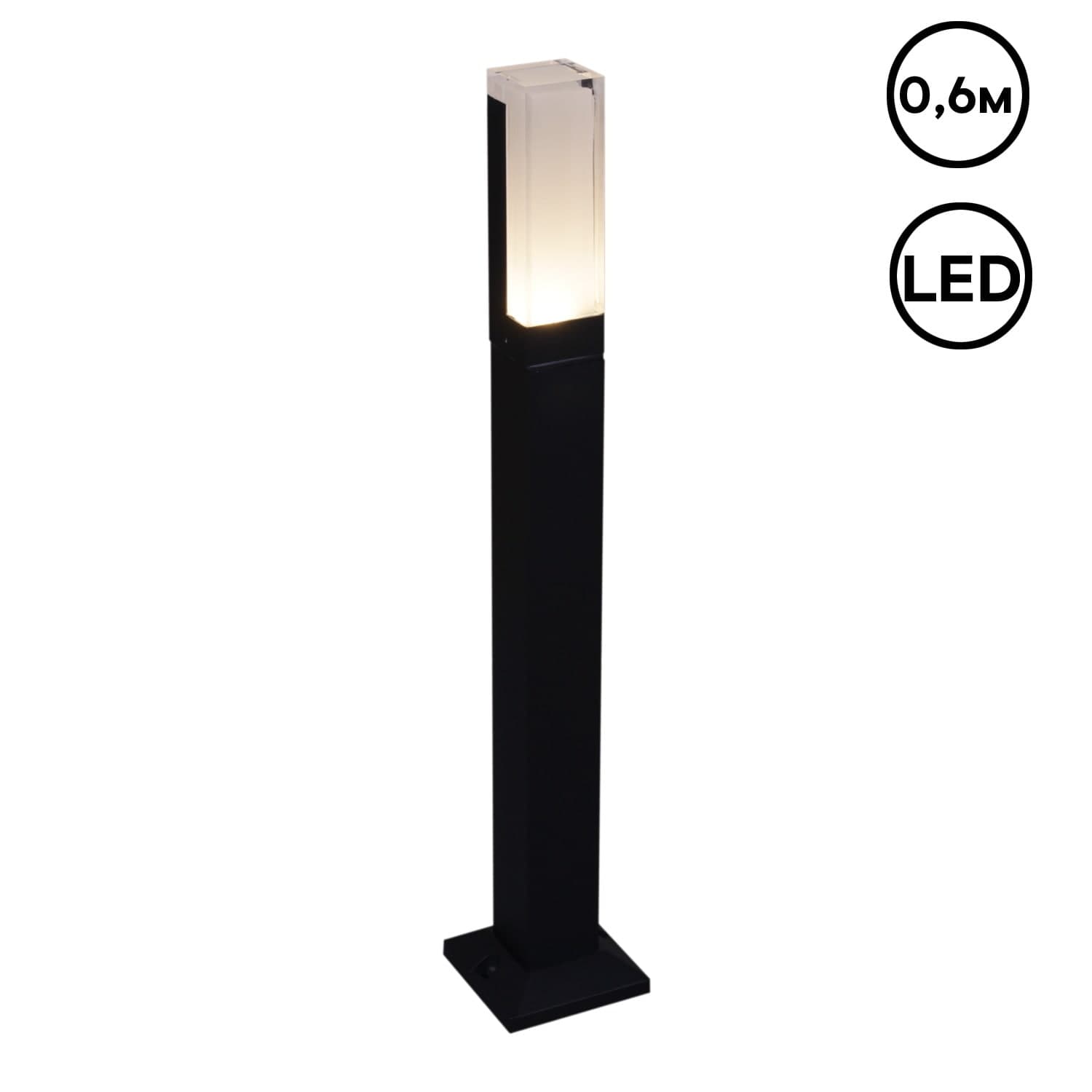 Фонарь Reluce 09977-0.7-001JH 0,6M LED7W BK RLOS