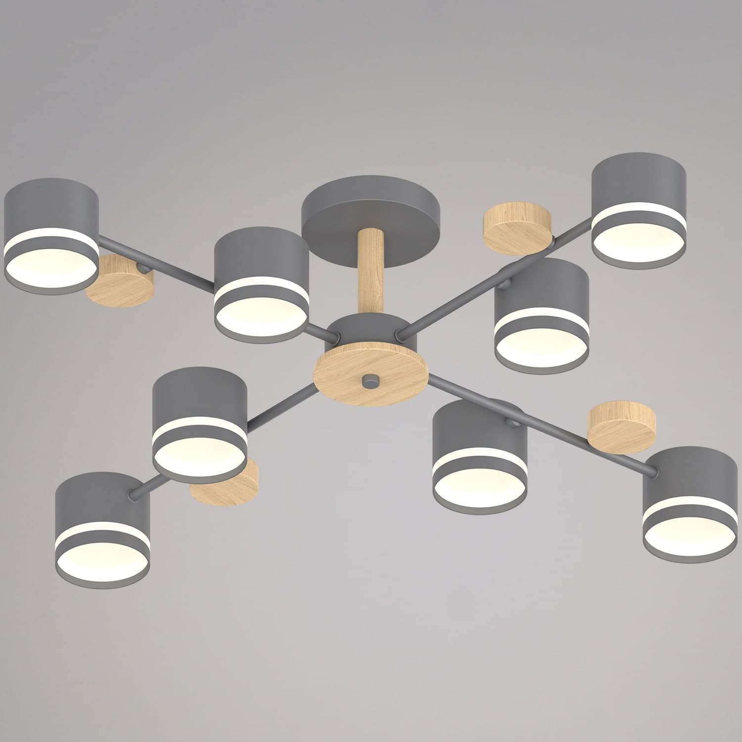 Светильник потолочный Reluce 68730-0.3-08 GX53 GREY+WOOD