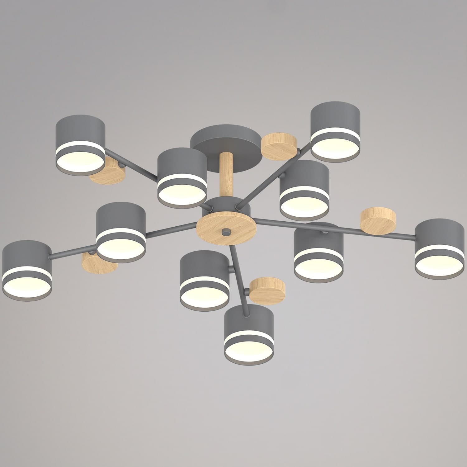 Светильник потолочный Reluce 68730-0.3-10 GX53 GREY+WOOD