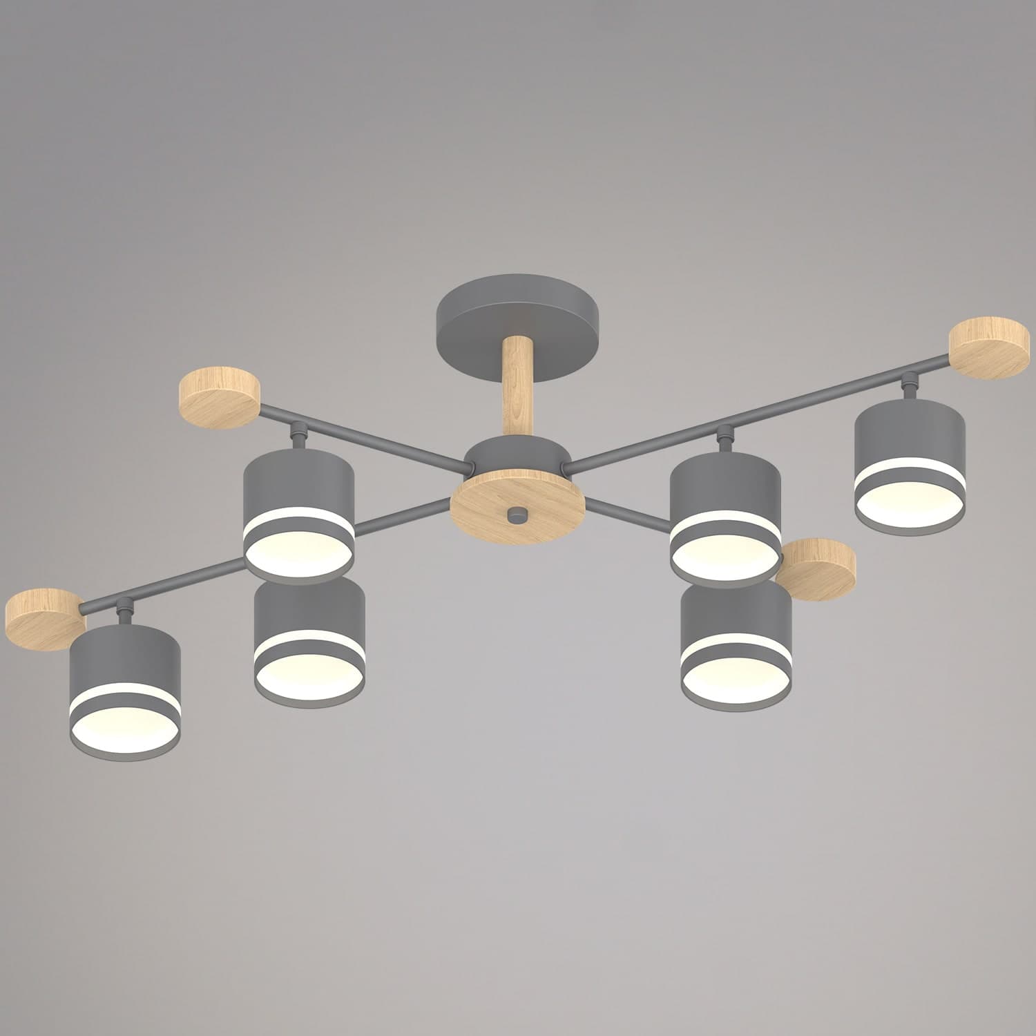 Светильник потолочный Reluce 78730-0.3-06 GX53 GREY+WOOD