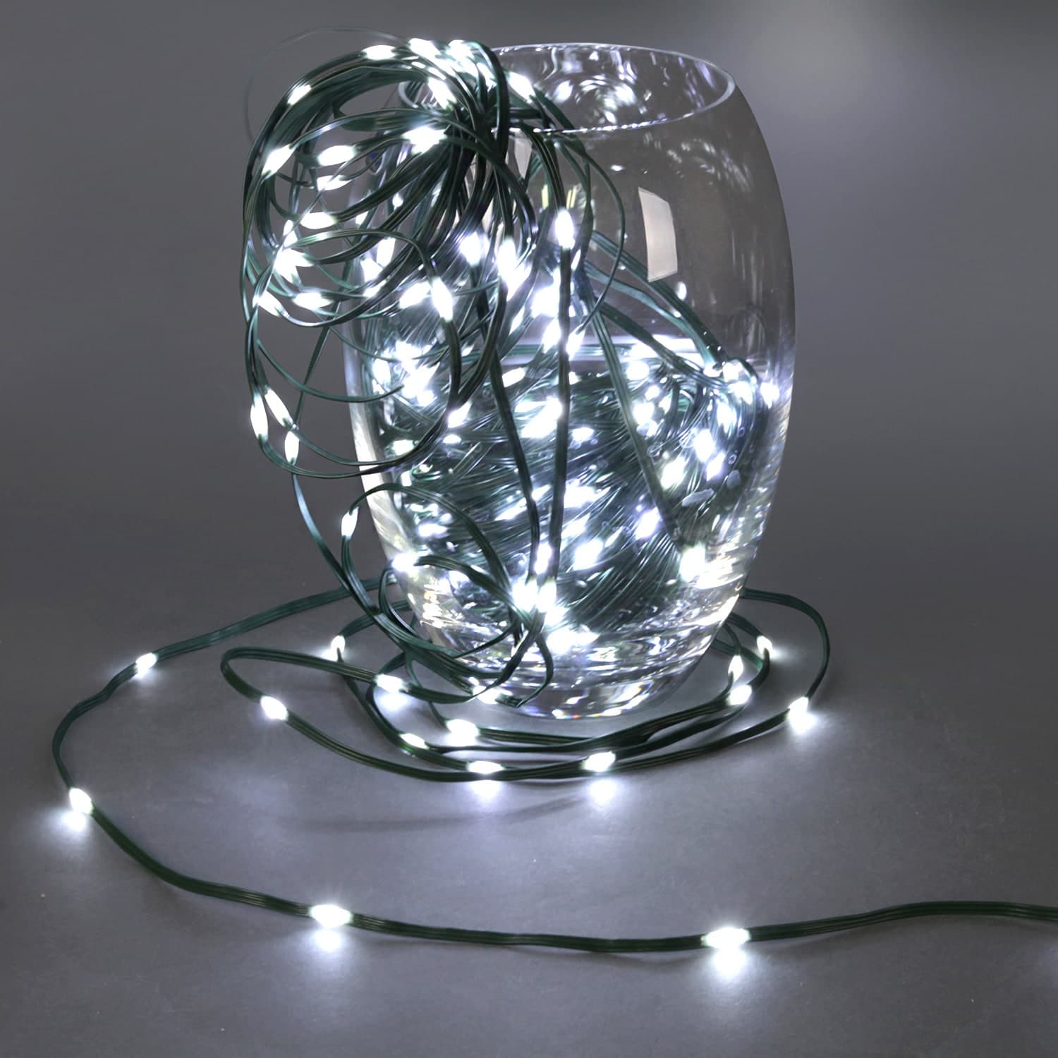 Гирлянда светодиодная, 30м, 300LED, "Капля", 220V, зеленый шлейф, с контроллером Sneha A-509A WT