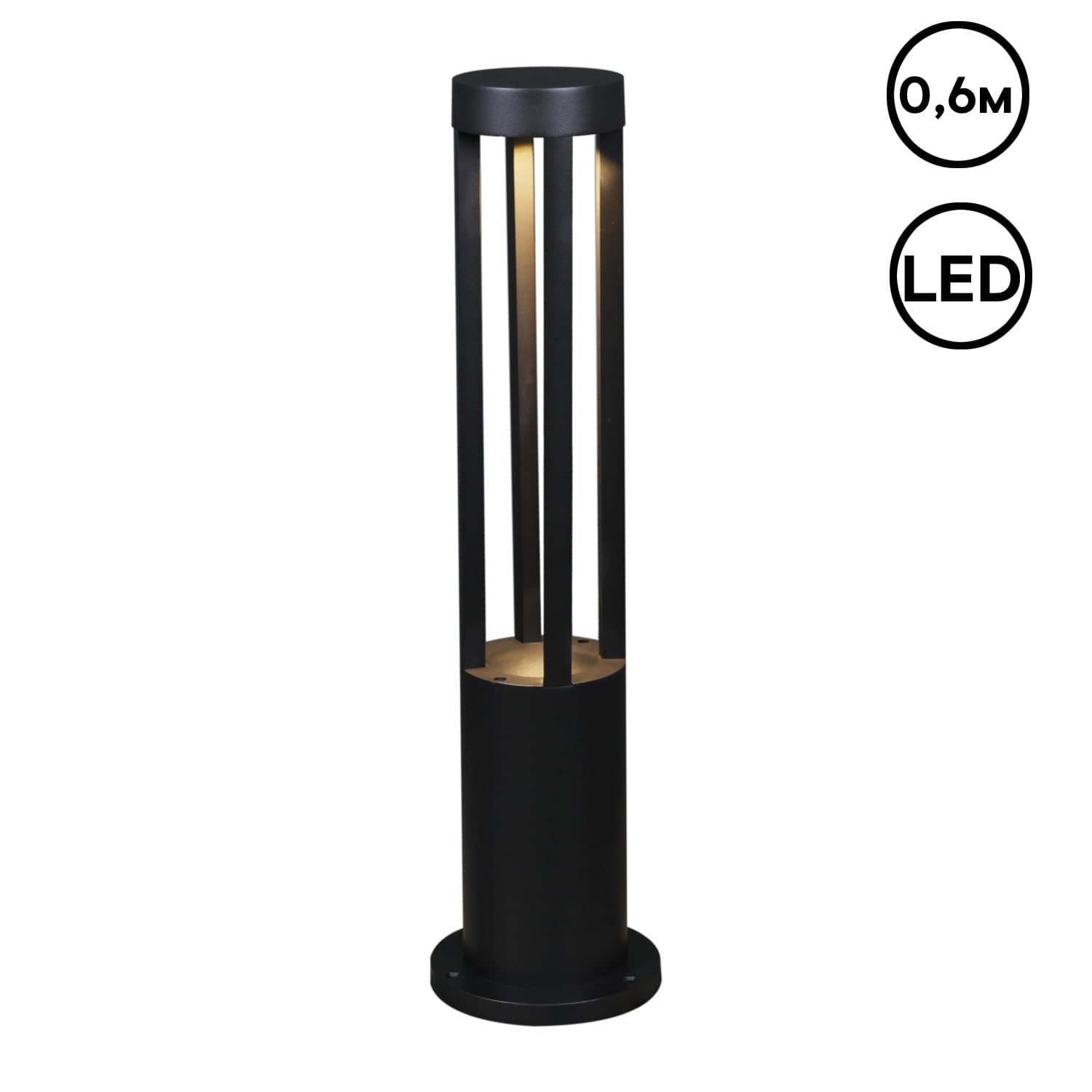 Фонарь Reluce 09958-0.7-001JH 0,6M LED7W BK RLOS